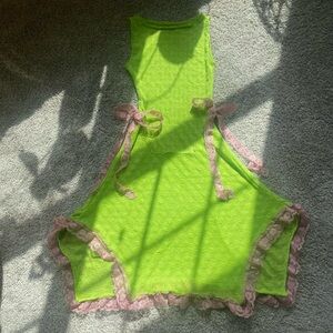 Rake Royal Spring Dreams handmade 1/1 midi lace knit asymmetrical dress